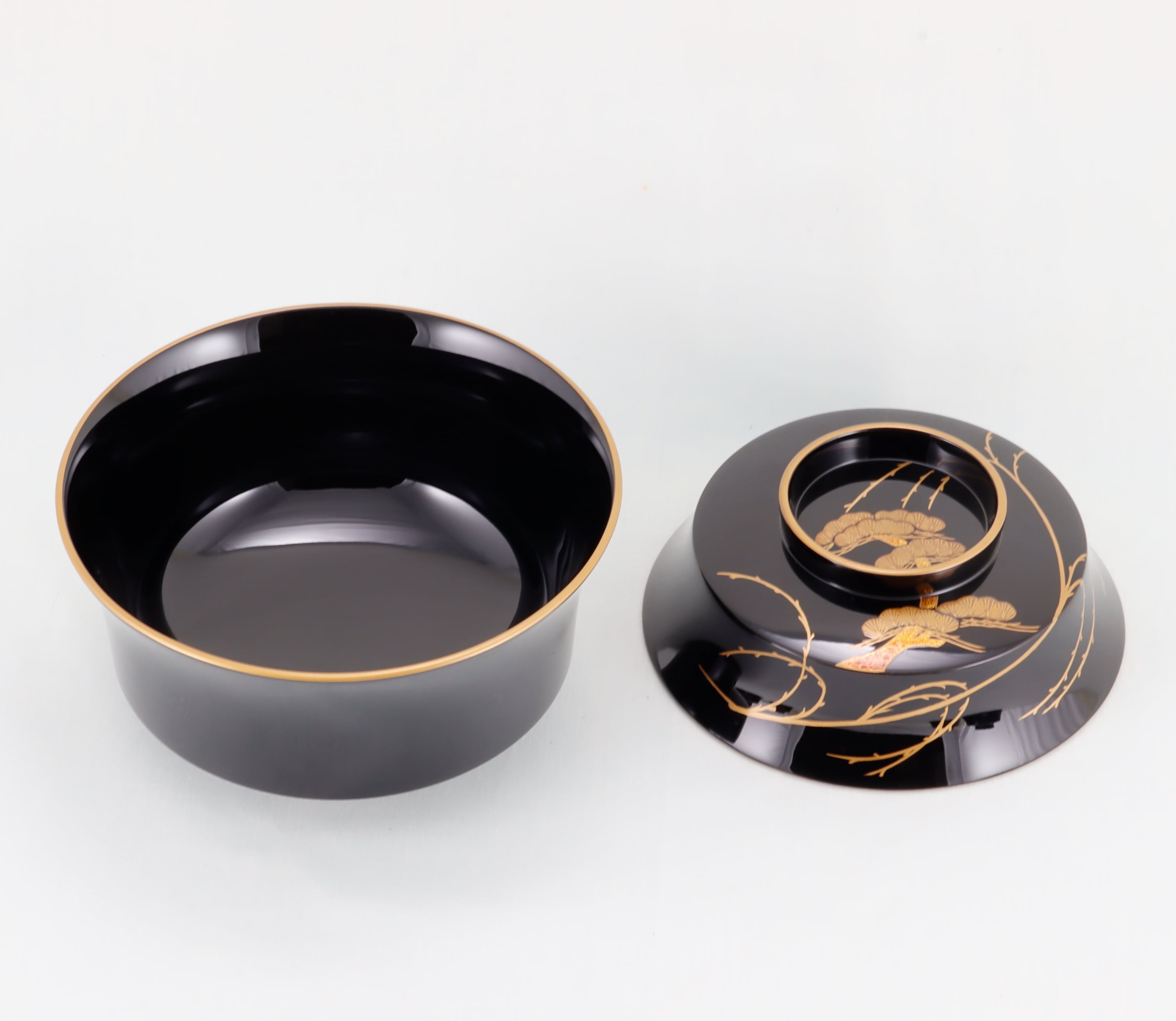 1300 輪島塗／煮物椀／角形／柳に五清蒔絵 | 輪島塗 加藤漆器店 公式