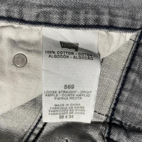 【W38 L34】 usa levi's 先染ブラック リーバイス 569 詳細写真5