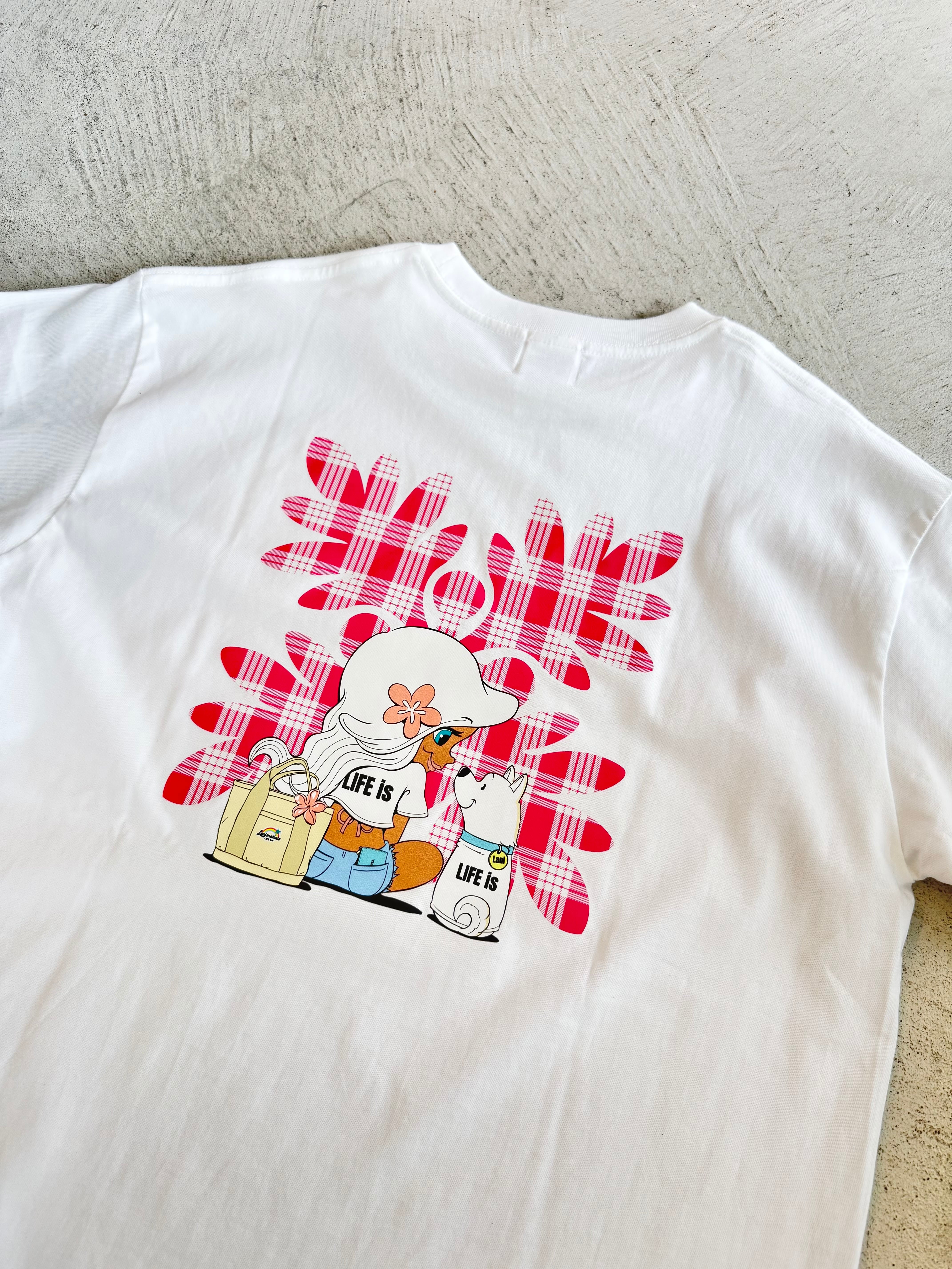 【mapuaコラボ】パラカチェック ラウアエTシャツ ¥6,990×tax