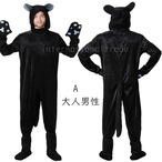 予約 コスプレ服 黒猫 衣装セット 家族で楽しめる ペアコーデ 親子コーデ キッズ 大人 レディース メンズ ユニセックス コスチューム 黒ネコ 仮装 ハロウィン コスプレセット 猫耳 ワンピース ロンパース アニマルファミリー　hw67