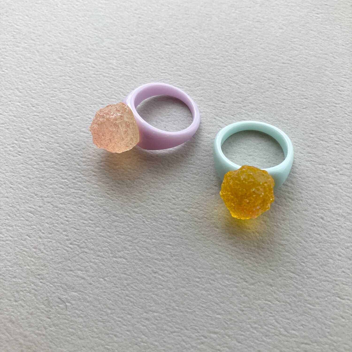 グミ風カボションのキッズリング