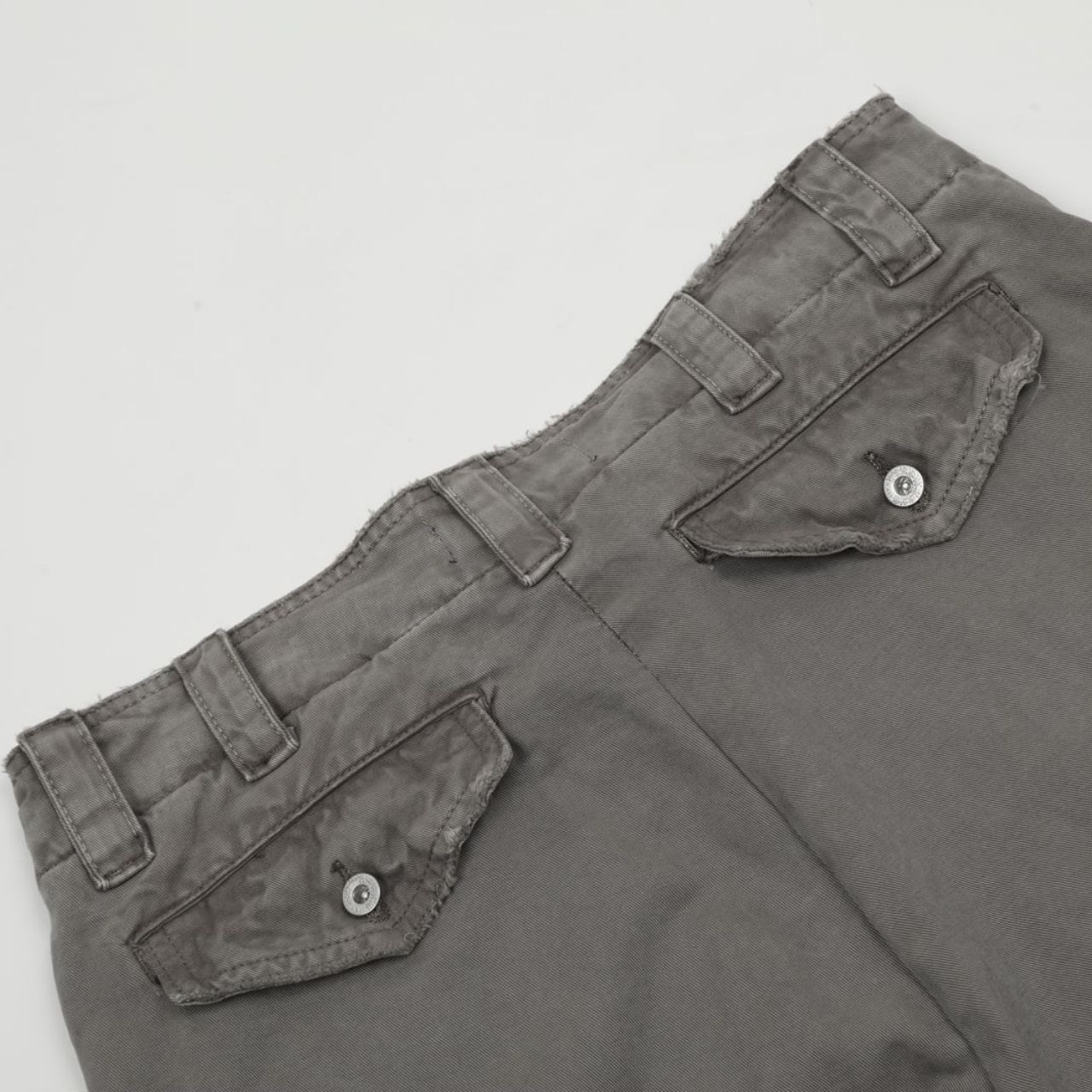 オールドウォッシュヴィンテージレトロダメージ加工ビッグポケットパンツ　1186