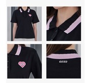 GOXO ゴーエックスオー フォーリンゴルフ 半袖ポロシャツ ブラック