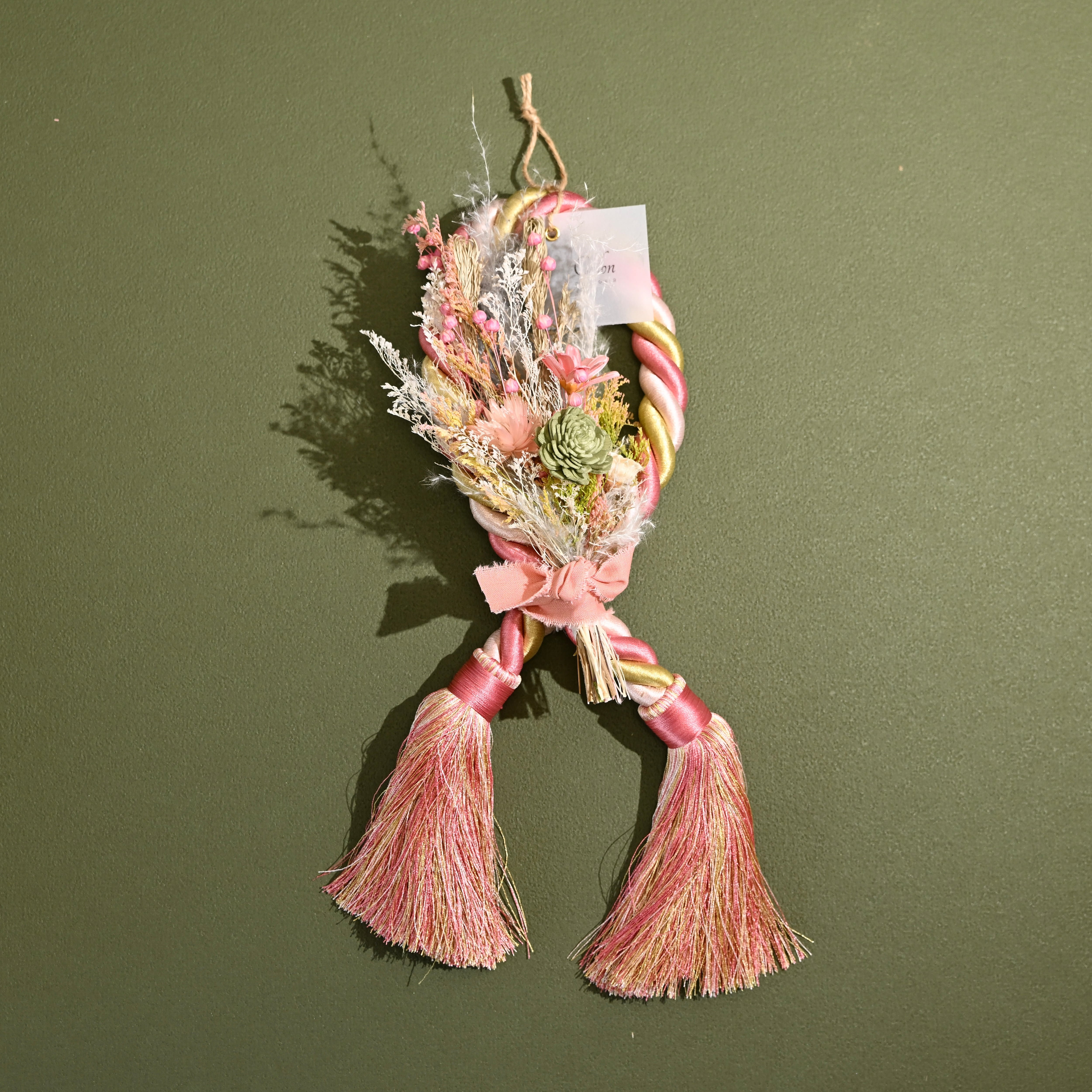 しめ縄リース【ピンク】SW-03 ≪限定1点≫ | Calon DRY FLOWER 公式