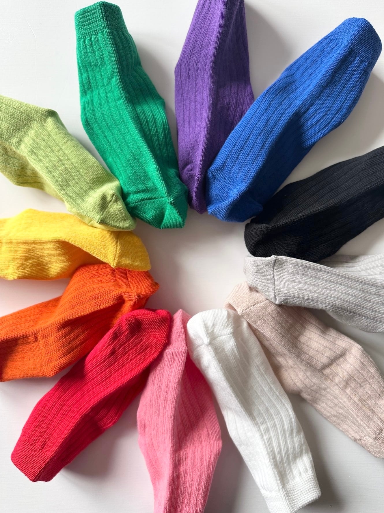 12カラー レインボーsocks 4set（13〜23cm）3555