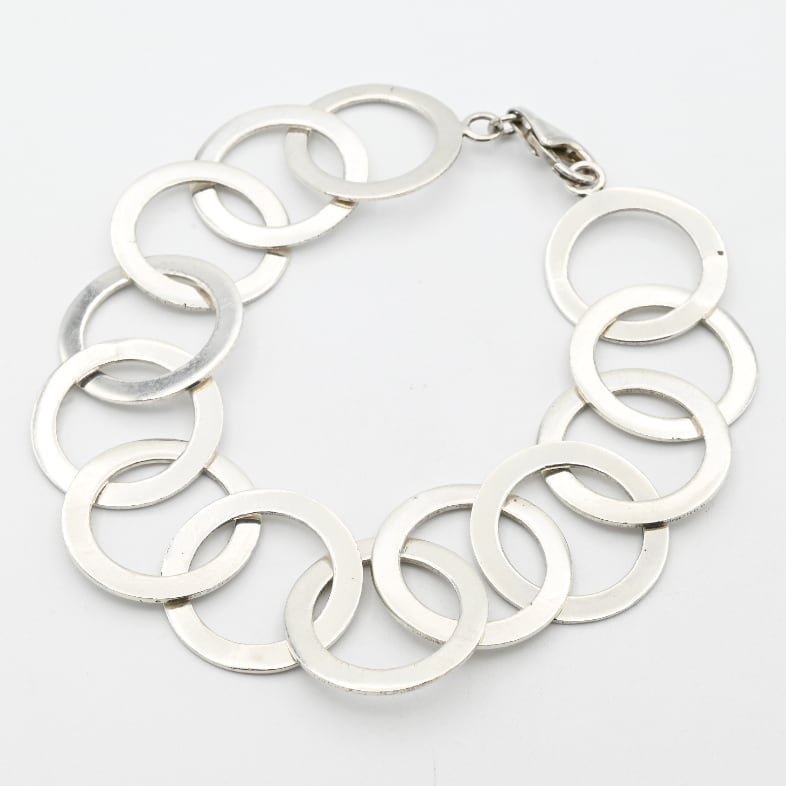 Modernist Circle Plates Link Bracelet / Denmark