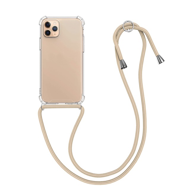 kwmobile スマホショルダー Apple iPhone 11 Pro対応 ケース - ショルダー クリア TPU カバー ストラップ付き - 肩掛け 首掛け 耐衝撃