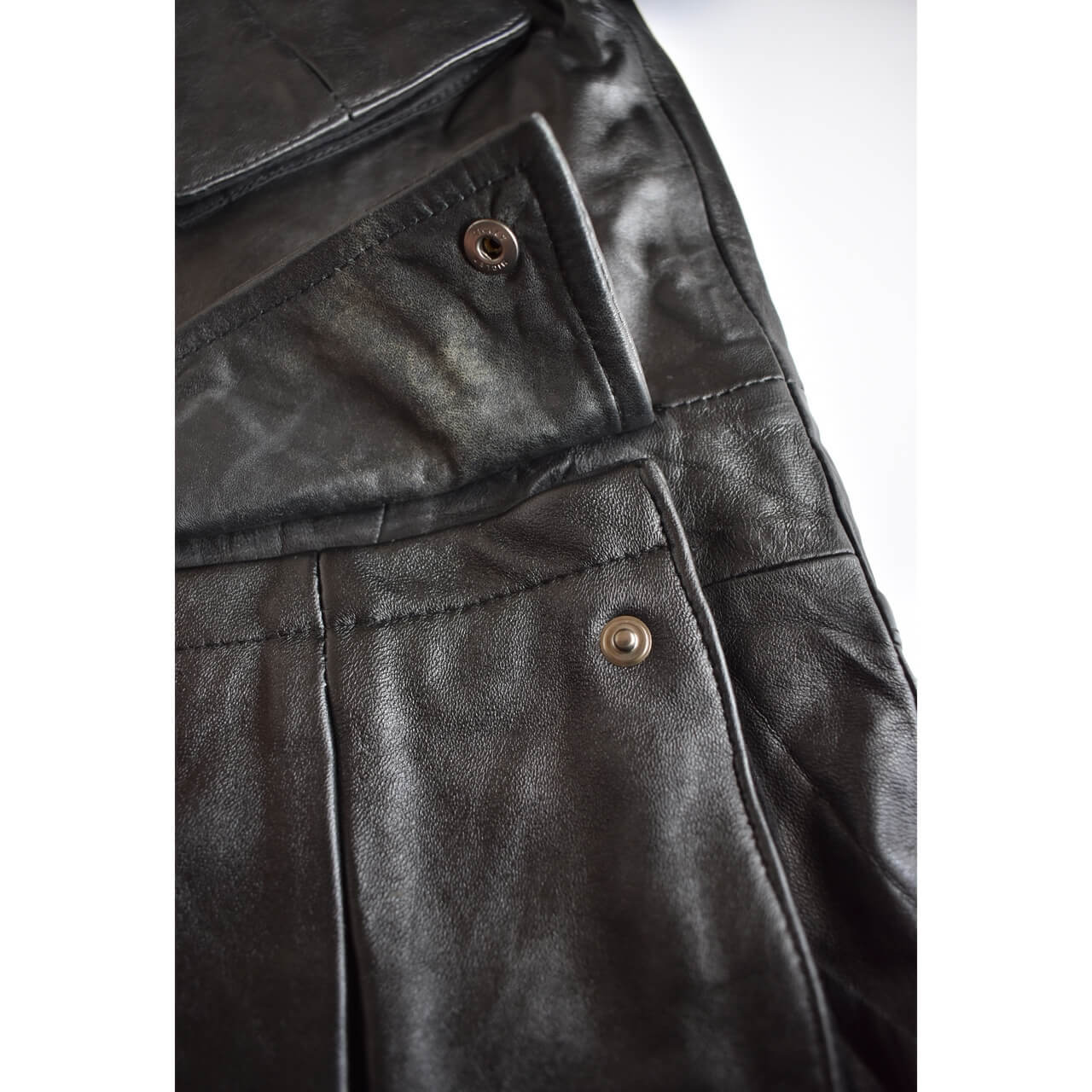 yoused / REMAKE LEATHER JUNGLE FATIGUE JACKET - リメイク レザー