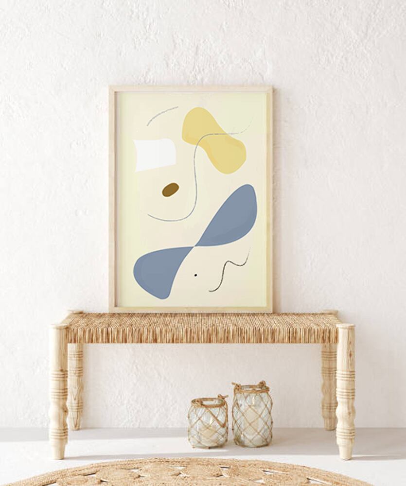 送料無料】アブストラクト mom&child 50x70cm サイズ インテリア