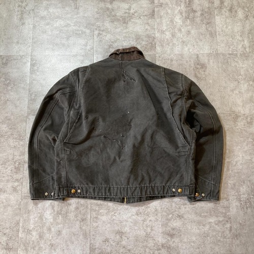 00s- Carhartt 襤褸 ダック地 ブラックデトロイトジャケット 無地 メキシコ製 XL jacket 詳細写真15