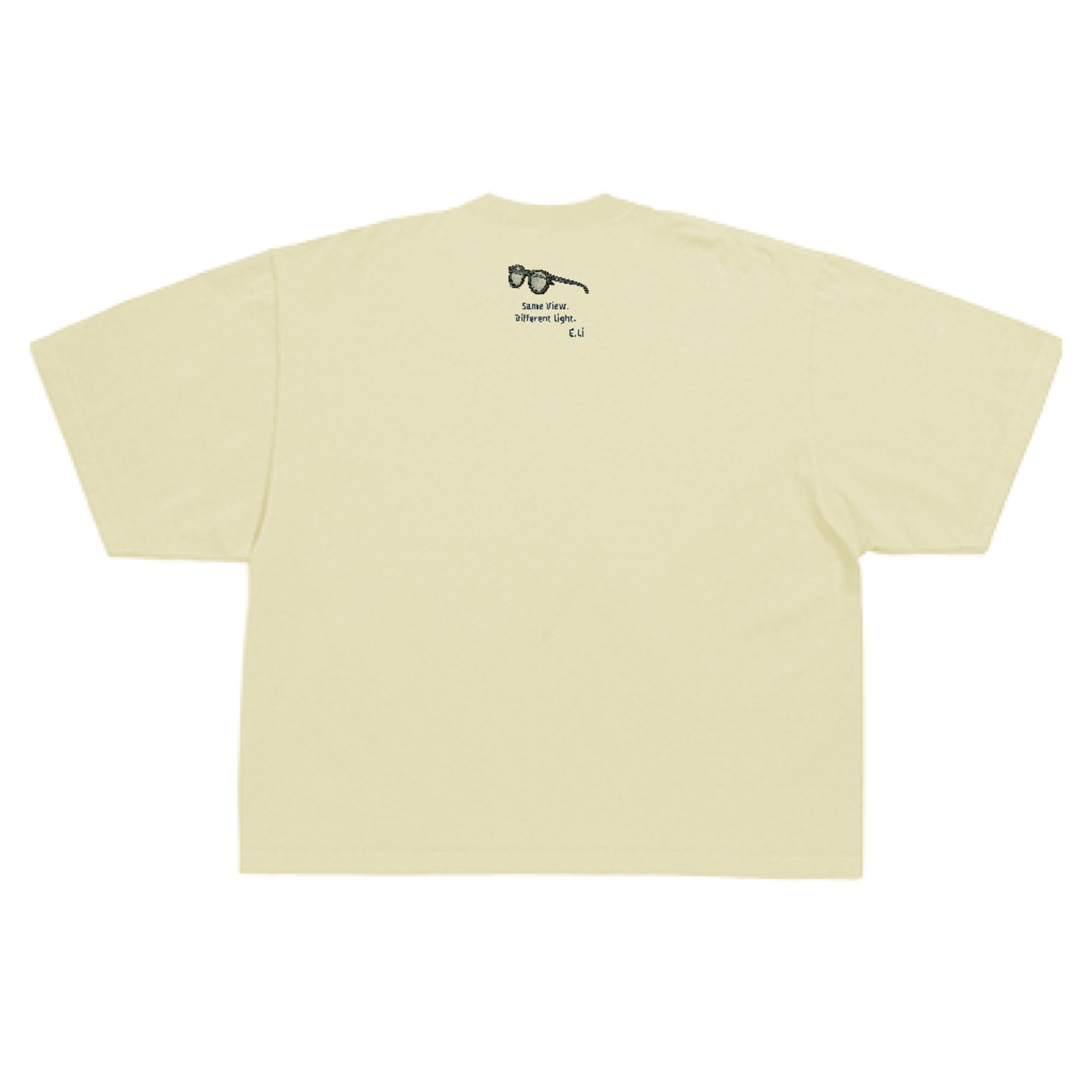 GLASSES#01 / Tシャツ / クリーム/男女兼用 / オーバーサイズ