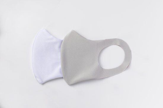 洗える フィリピン製 中国製 立体ストレッチマスク フリーサイズ 吸水速乾 花粉 Uvカット 男女兼用 ホワイト ライトグレー ミノウラオンラインより移転品 Manytimes オリジナルマスク 水着素材