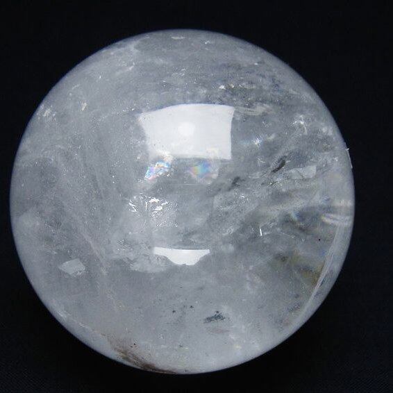 水晶 丸玉 69mm スフィア 置物 水晶玉 一点物 151-8868