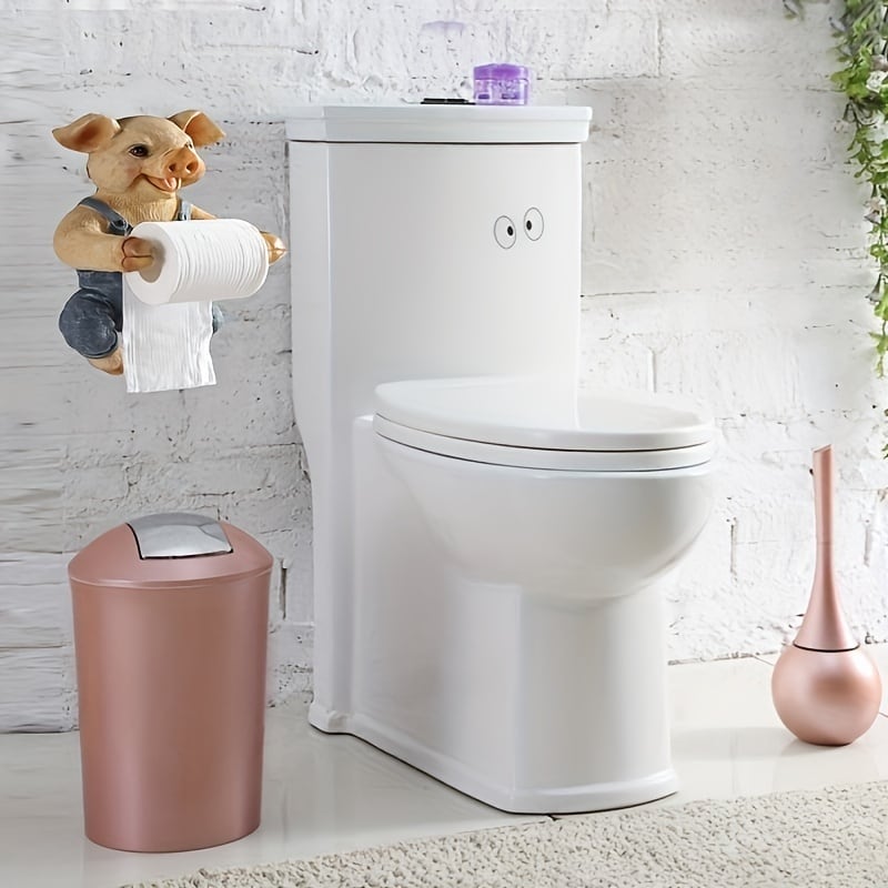 トイレット ペーパーホルダー 子豚 ユニーク おしゃれ かわいい トイレ