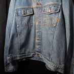 90s OLD Timberland デニムジャケット　ティンバーランド　襟本革　XL