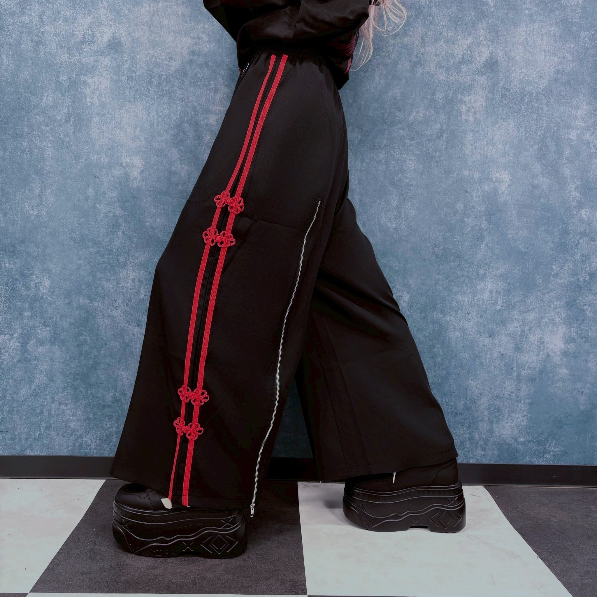 ZIP SLIT×チャイナライン和装WIDE PANTS | NIER CLOTHING