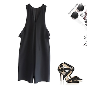 side ribbon jumperpants<t730>