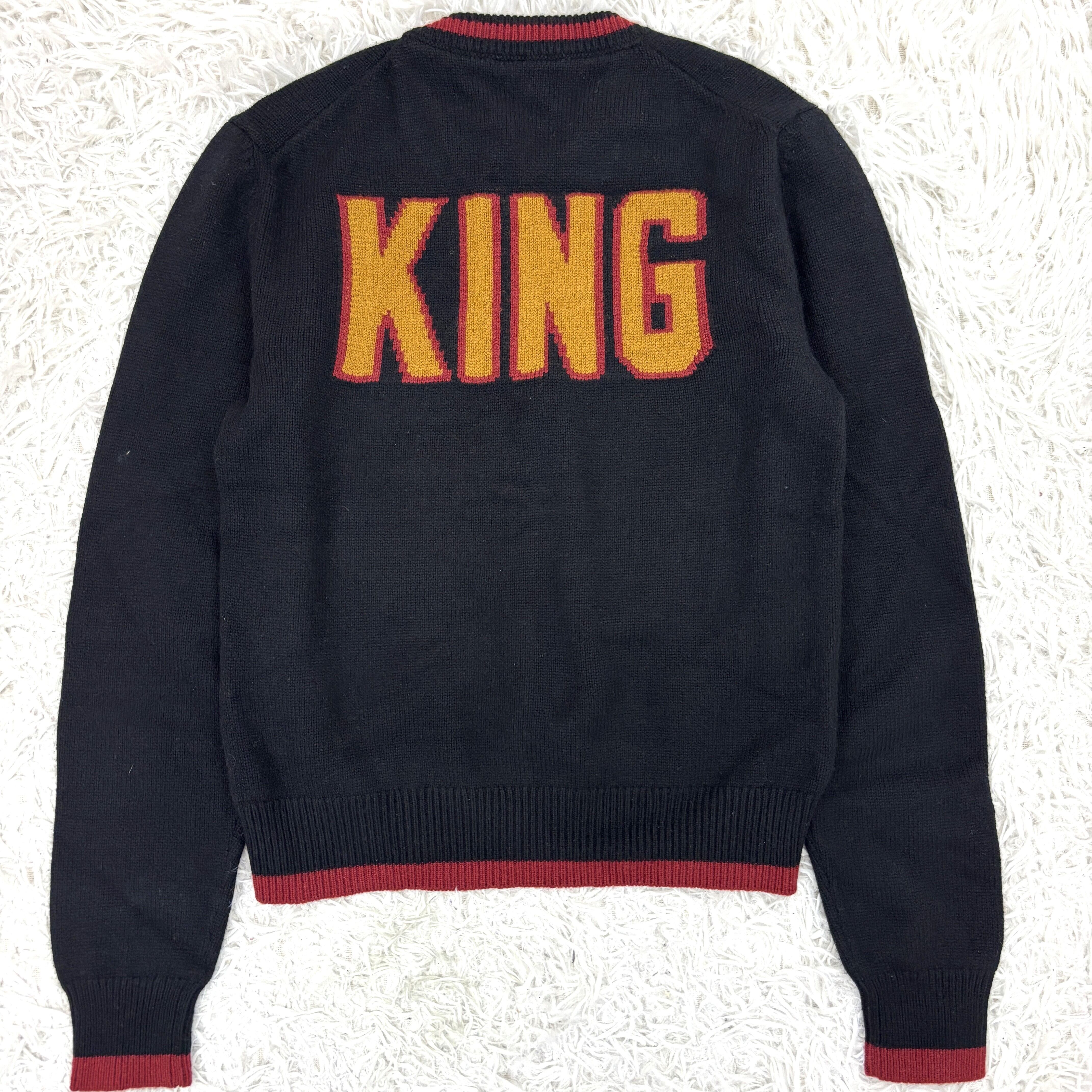 超希少 ドルチェ＆ガッバーナ クラウン刺繍厚手ニット 44 カシミア87