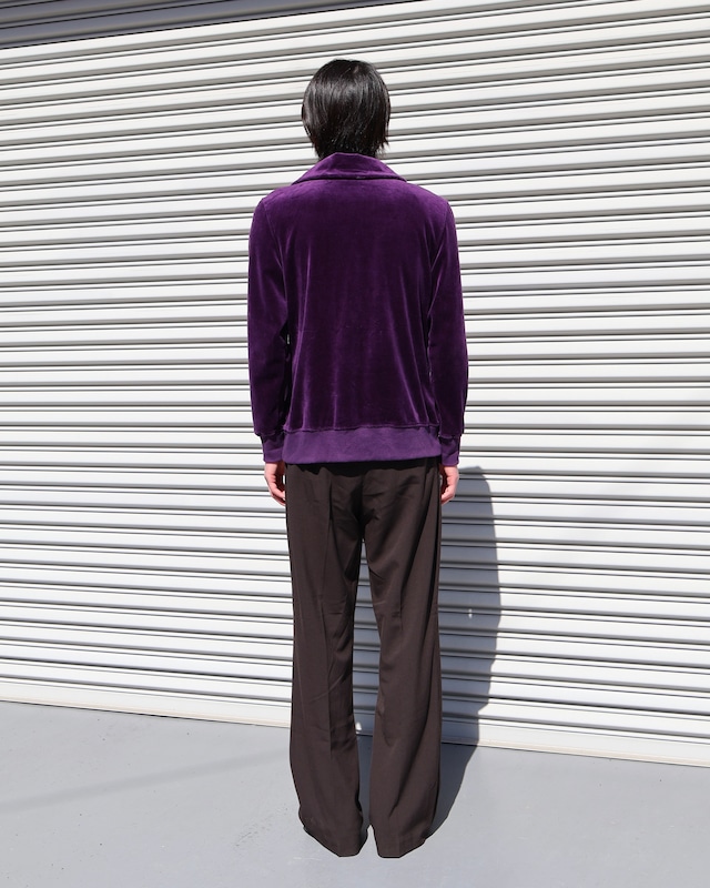 velor high neck ringzip blouson