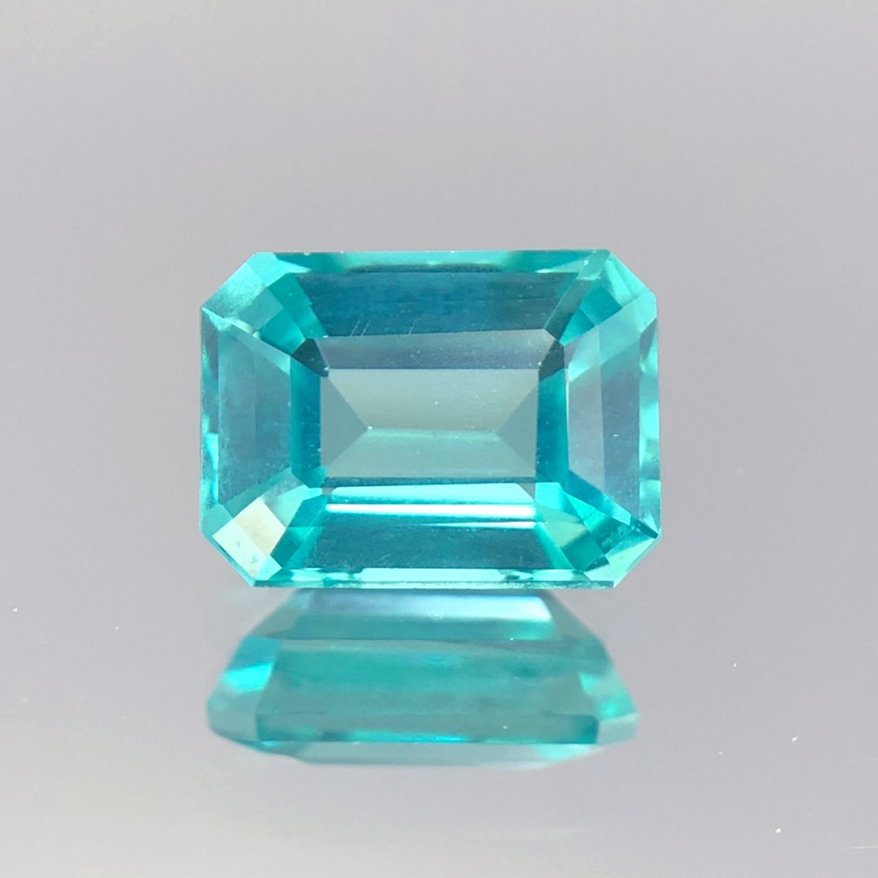 ◆ソ付 アパタイト 1.140ct ルース エメラルドカット パライバ カラー