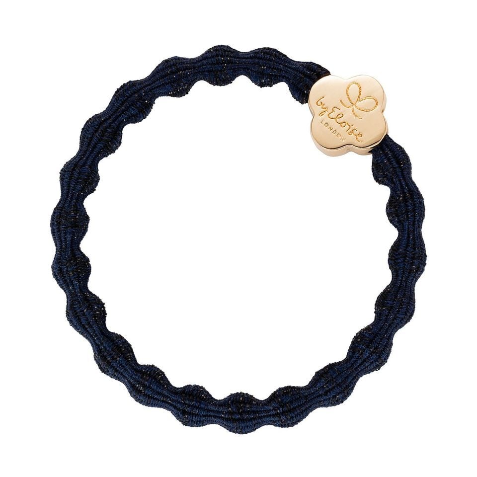 Metallic Gold Quatrefoil Navy_M-4-002