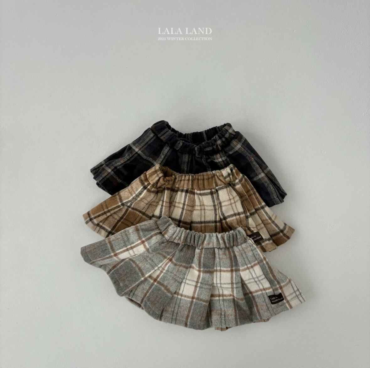 【予約商品】LALALAND / Baguette check skirt