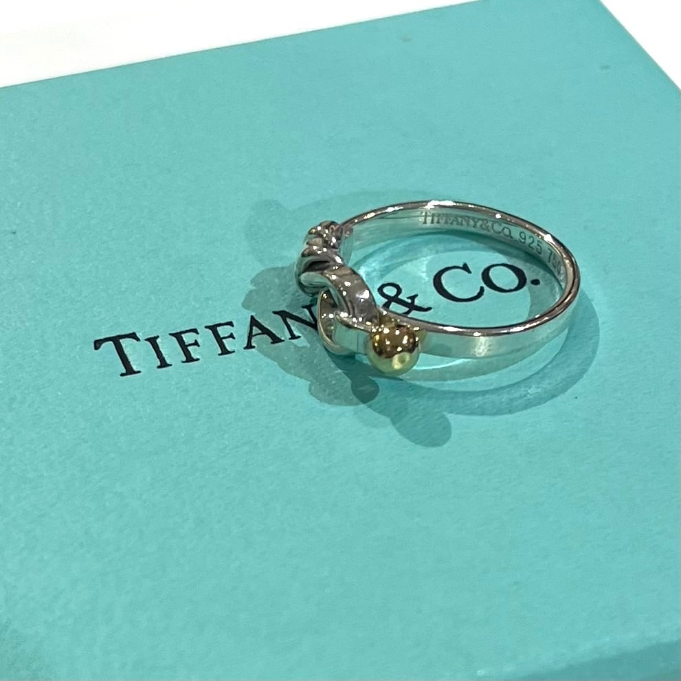 TIFFANY&CO】2214 ティファニー結ツイストフック18kリング 13号
