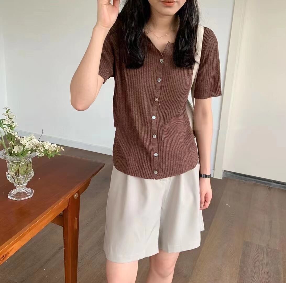 半袖リブカーデ  AJ2205-665