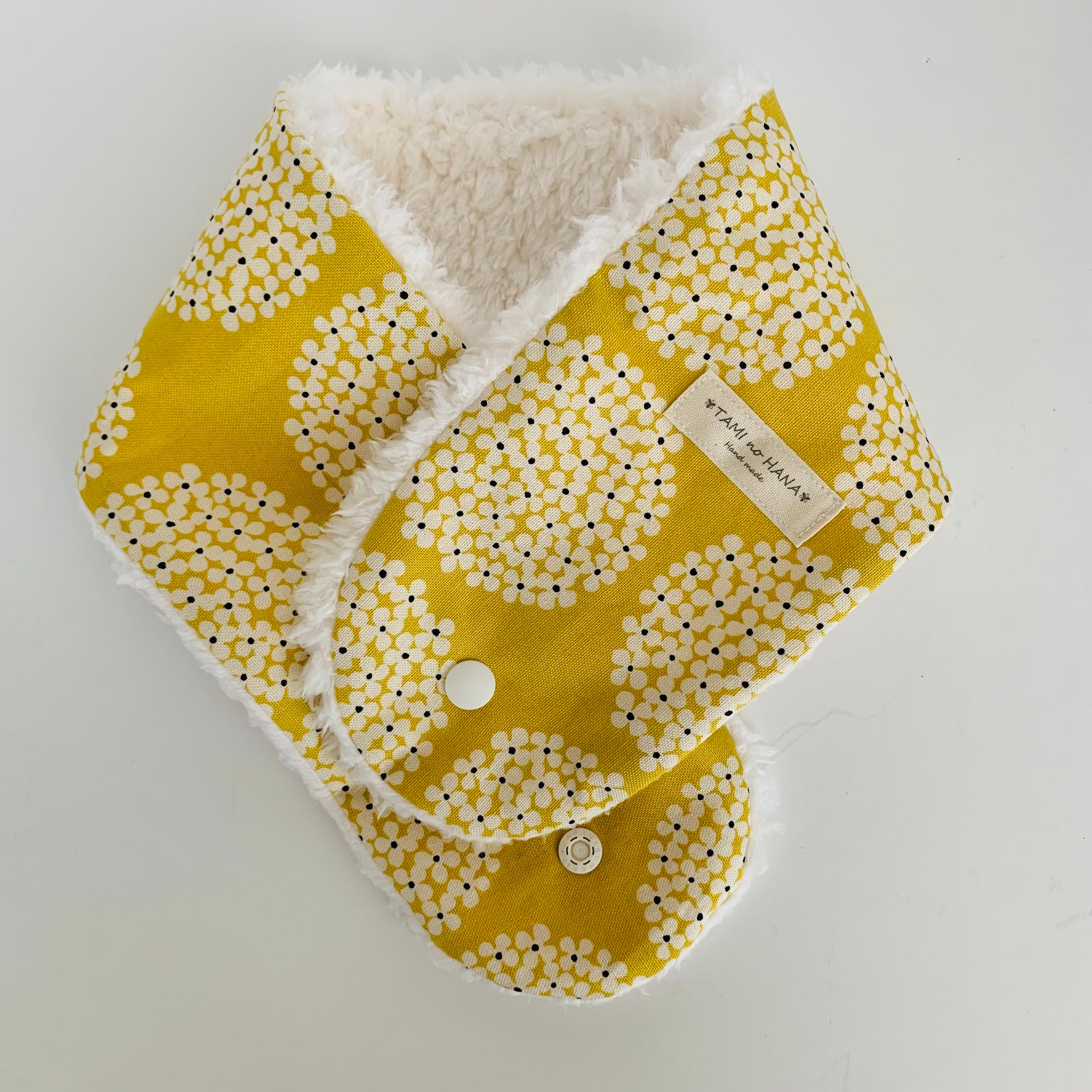 あじさいyellowのモフモフマフラー/long