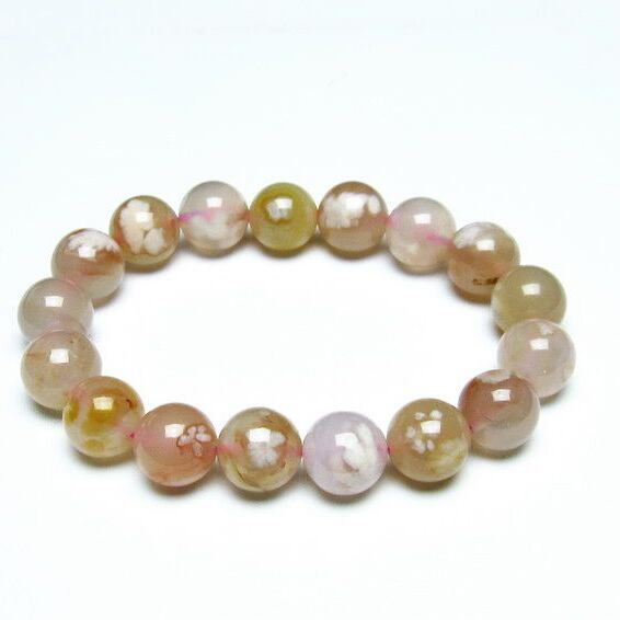 チェリーブロッサムアゲート ブレスレット 桜瑪瑙 13mm [M便 1/10] 111-26407