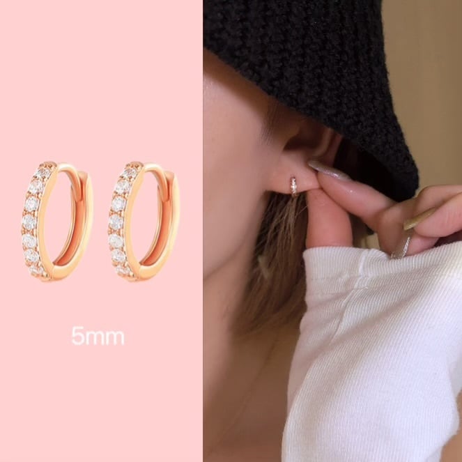 ジルコニアフープピアス (5mm) | milcy（ミルシー） 大人フェミニン