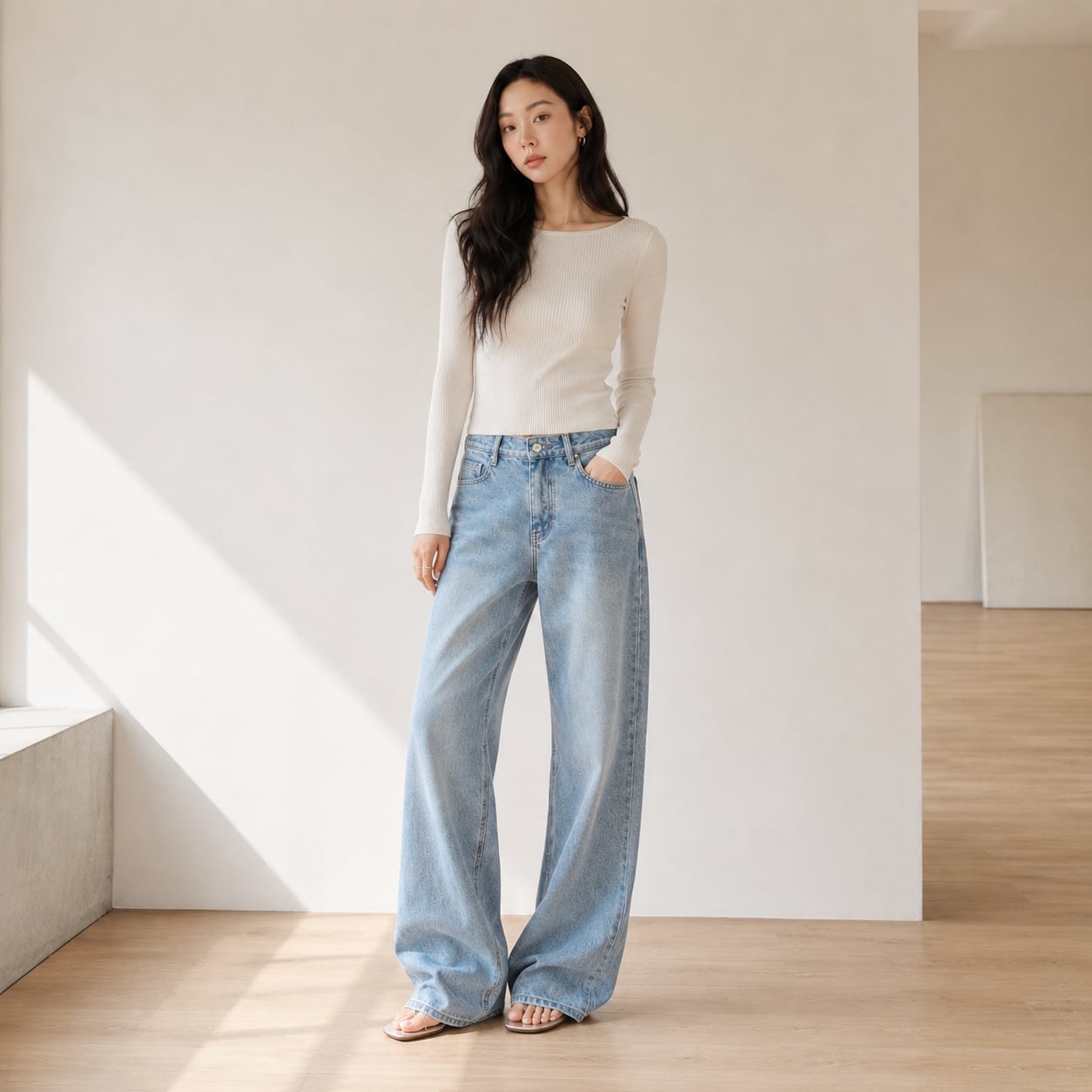 LIGHT BLUE RELAX WIDE DENIM