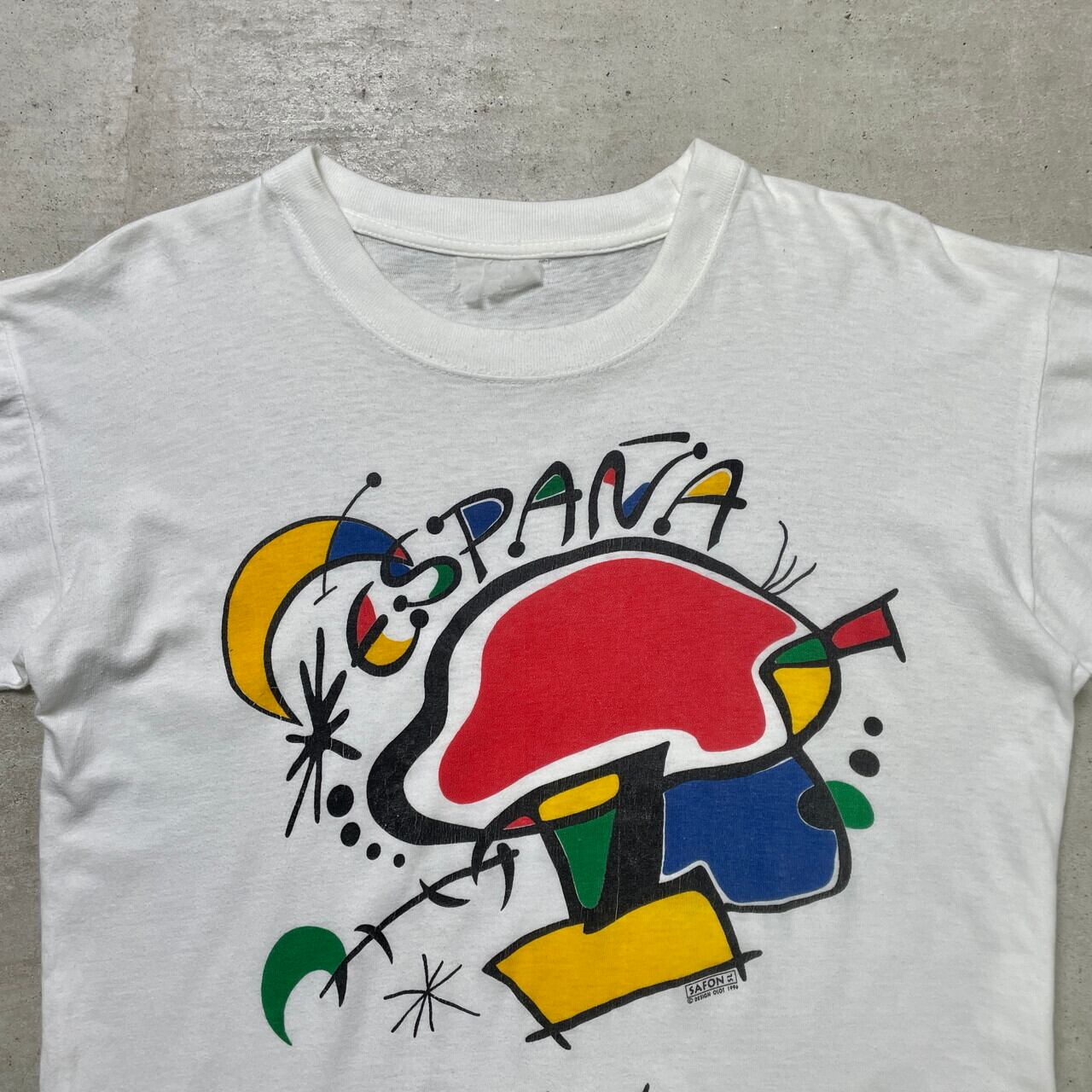 90年代 ESPANA Benalmadena スペイン ベナルマデナ アート プリントT