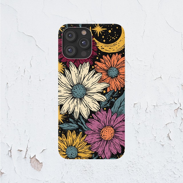 iPhoneケース レトロフラワー 花柄｜60s 70s ヴィンテージ風 RETRO001