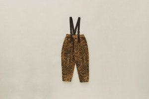 【23SS】eLfinFolk(エルフィンフォルク)FLORA twill suspenders pants beige（90/100/110/120)　サスペンダー　パンツ