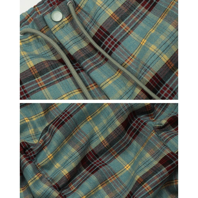 gathered check pattern pants　ギャザーチェック柄パンツ　J0951