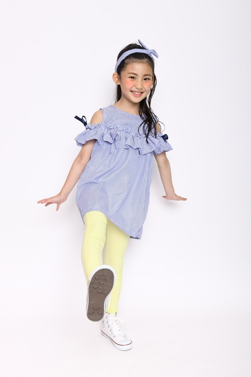 オフショルワンピース（ターバン付き）