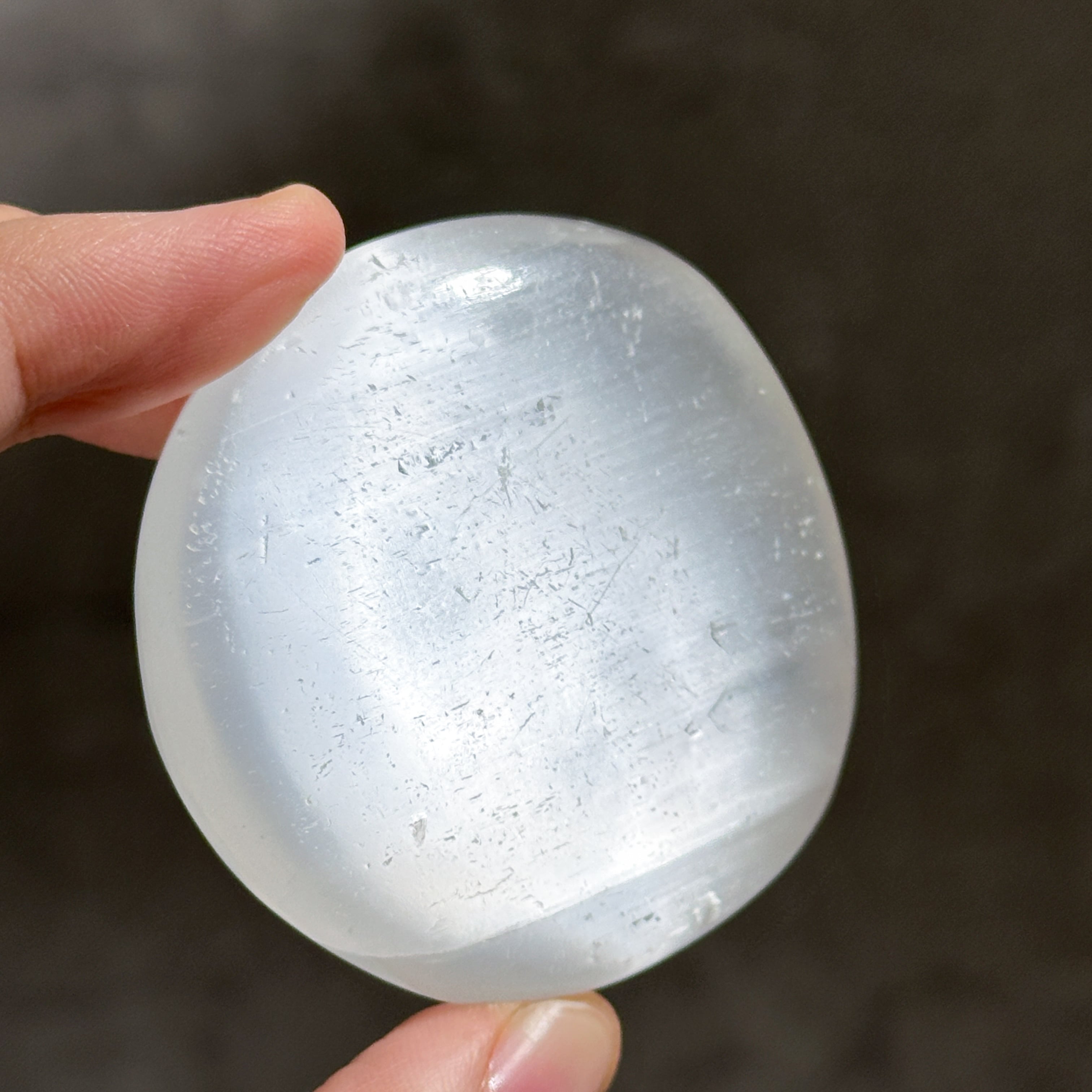 セレナイト パームストーン62♢Selenite♢天然石・鉱物