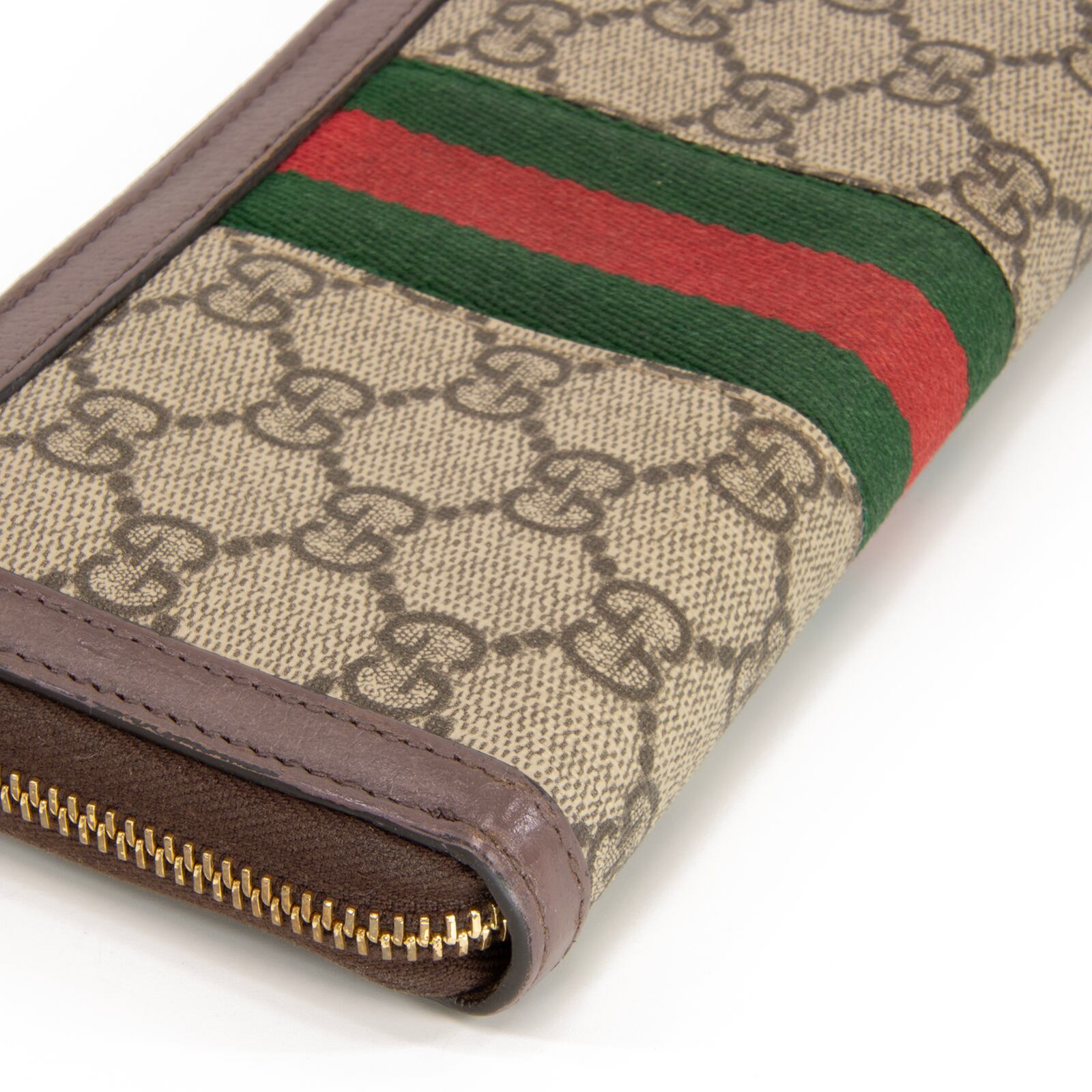 美品 GUCCI グッチ 長財布 オフィディア GGスプリーム シェリーライン 本物 送料無料 グッチ 長財布 ラウンドファスナー メンズ レディース