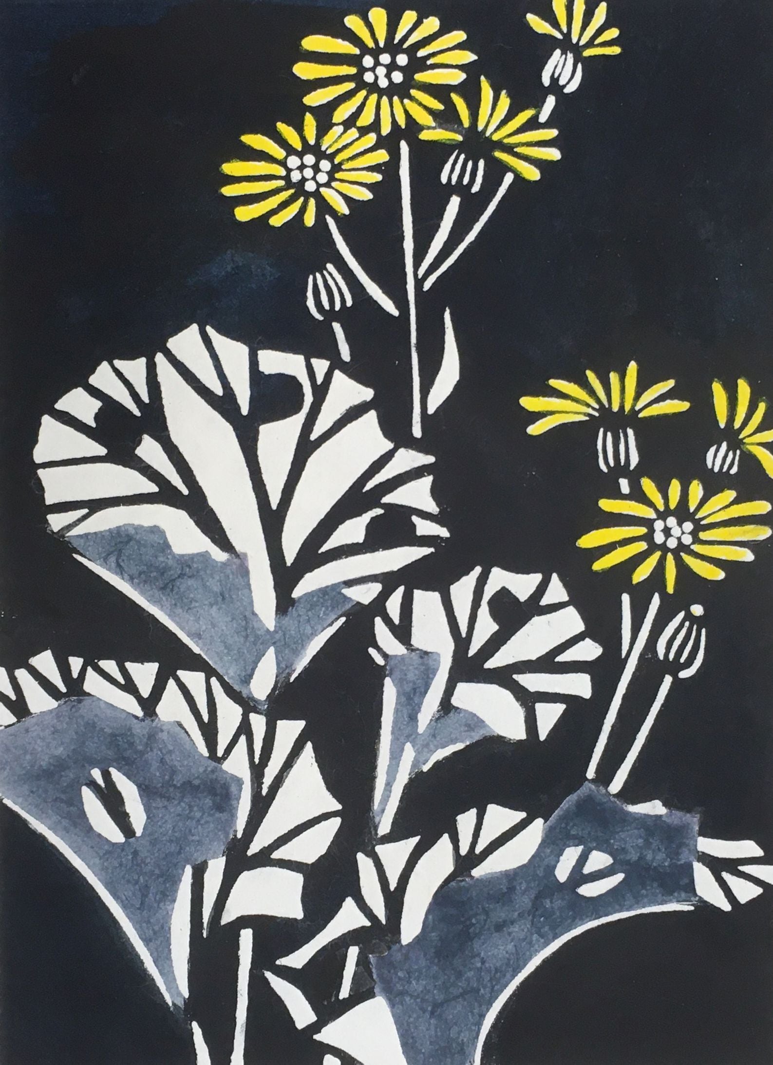 絵画】ボタニカルアート 「つわぶき」原画