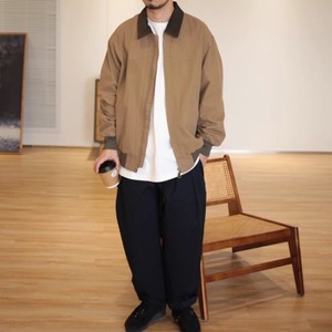 Zip-up bicolor design jacket 0185