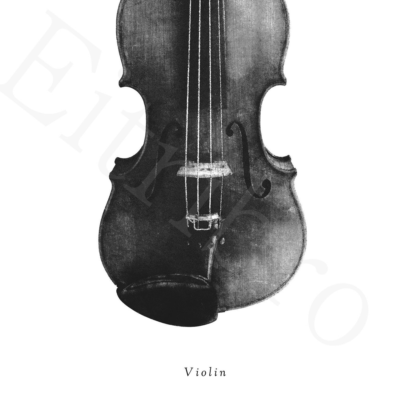アートポスター / Violin-mono   eb132