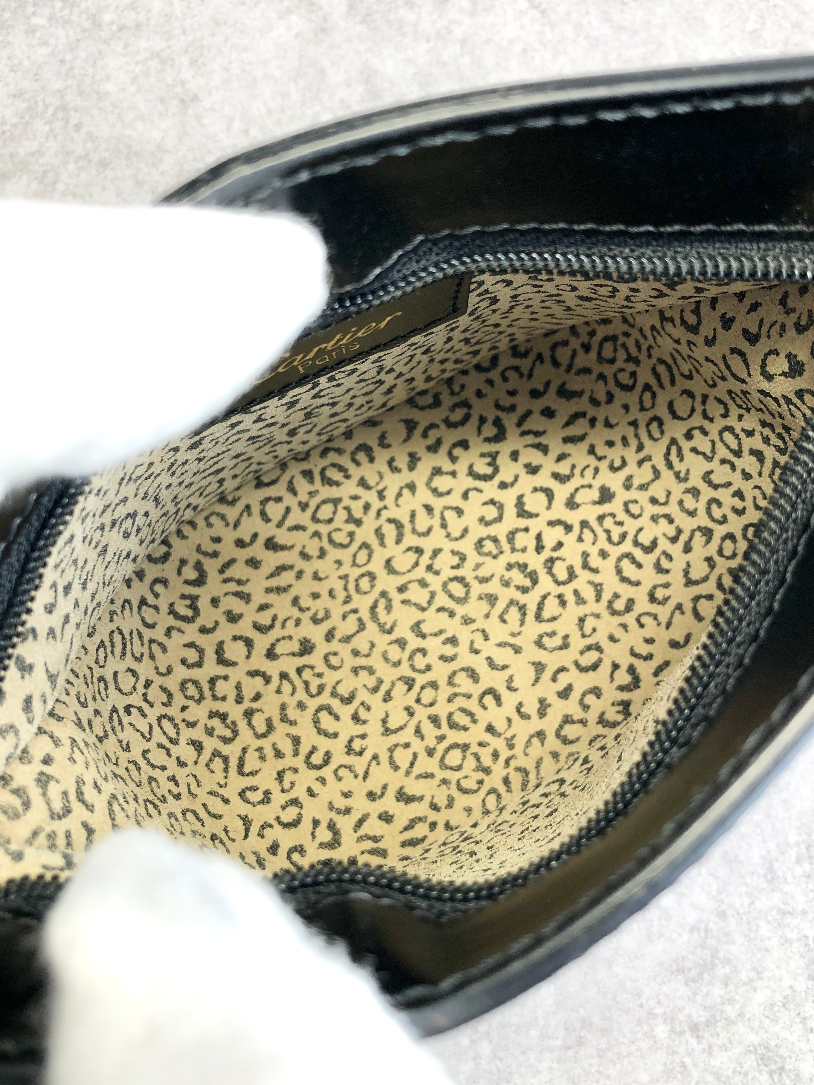 Cartier カルティエ ポーチ ブラック パンテール レザー vintage