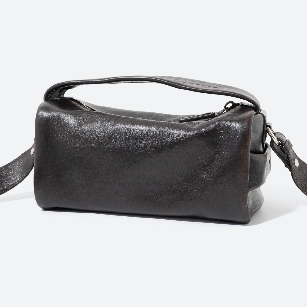 PRADA ナッパレザー ショルダーバッグ ダークブラウン