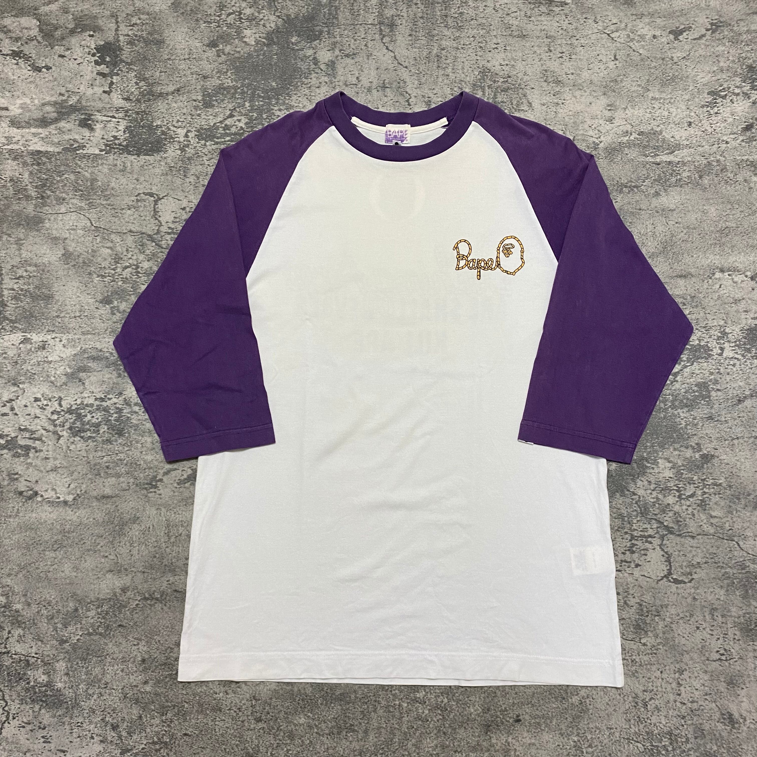 A Bathing Ape】90's〜00's Designed three-quarter length T-shirt