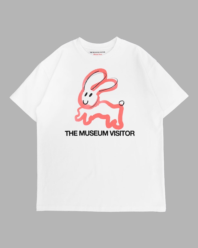 [THE MUSEUM VISITOR] RABBIT PRINTED T-SHIRTS (WHITE) 正規品 韓国ブランド 韓国通販 韓国代行 韓国ファッション