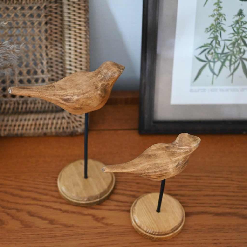 NEIN MARKE 小鳥のオブジェ《 S 》｜木の飾り スタンド ナチュラル