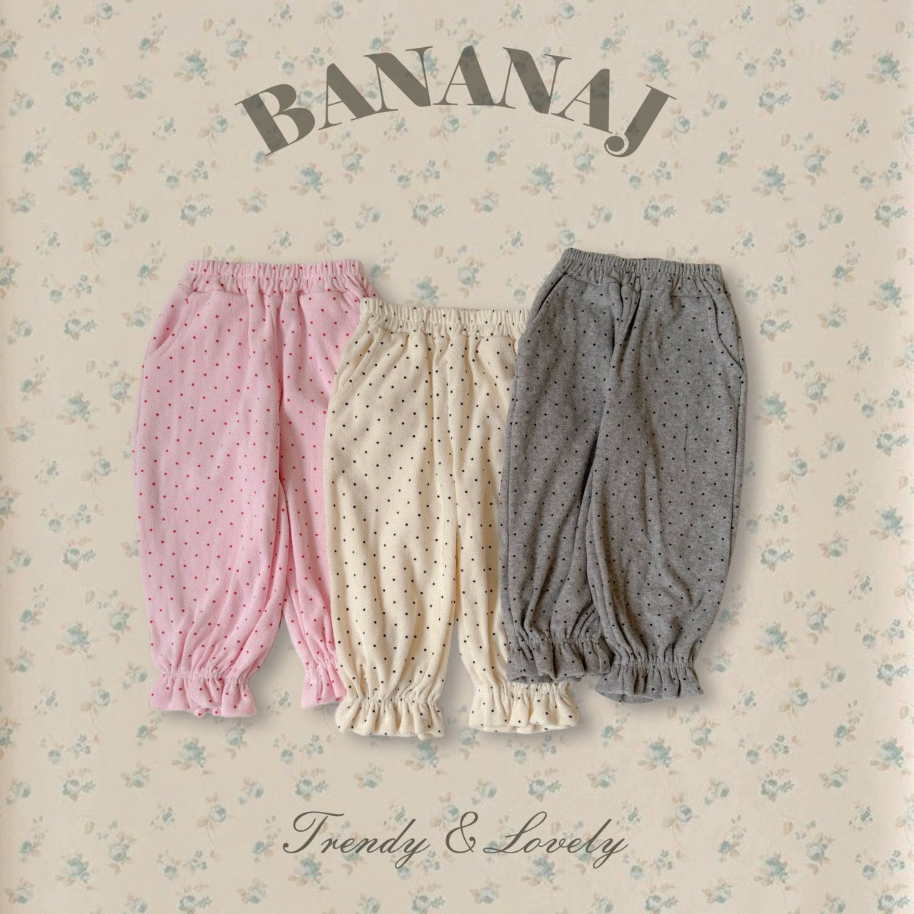 «予約»«ジュニアサイズあり»«Banana J» ジェリーボンボンパンツ 3colors