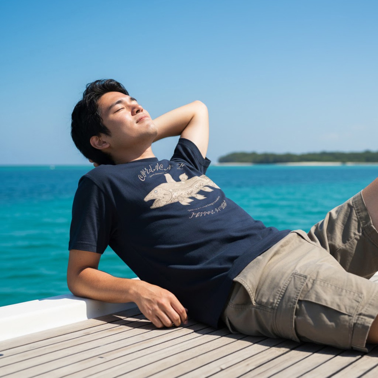Living Fossil-Tシャツ(ネイビー) - 5