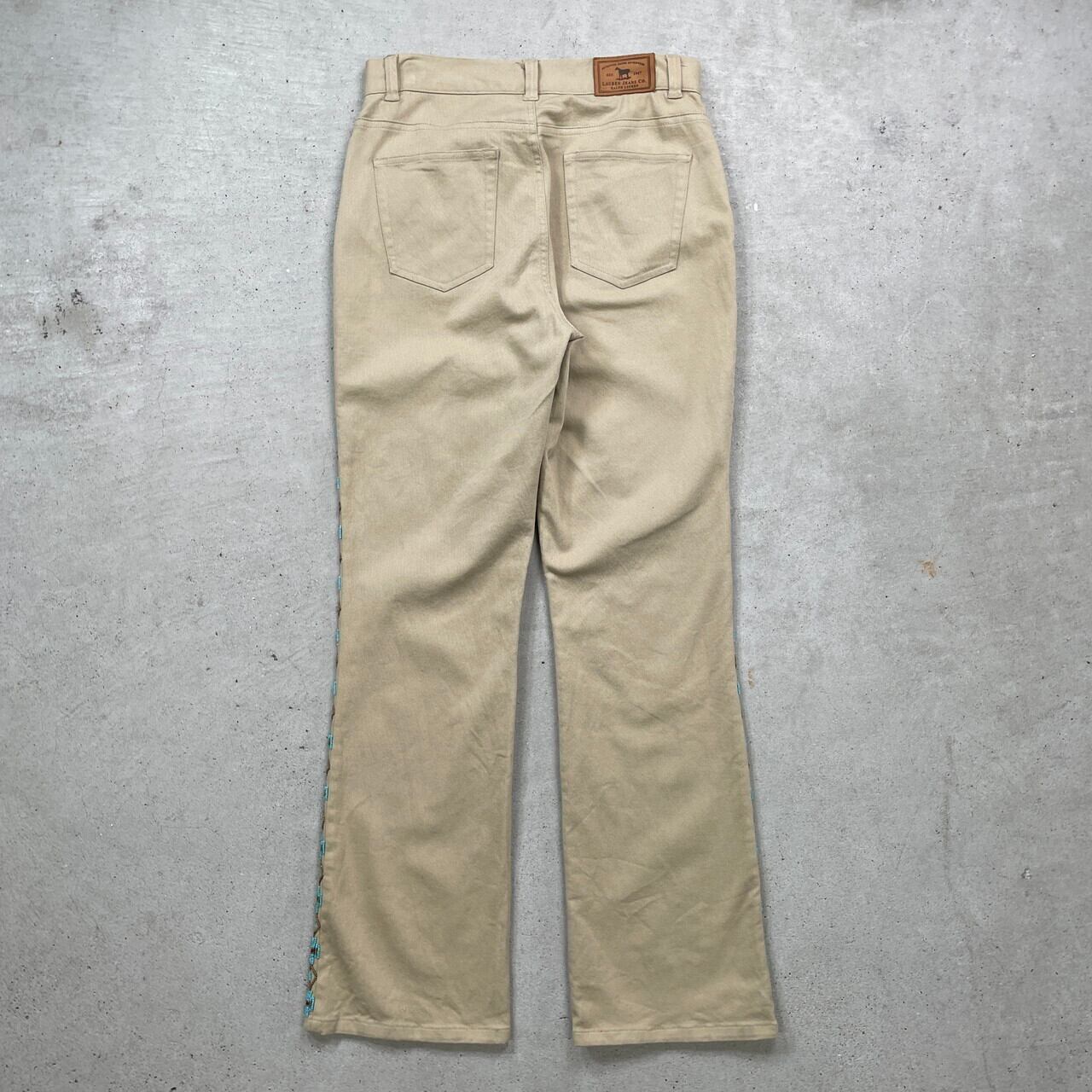 LAUREN RALPH LAUREN ローレン ラルフローレン コットンフレアパンツ 